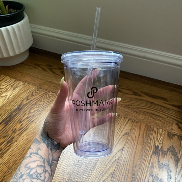 Poshmark Tumbler with Straw - Picture 3 of 3